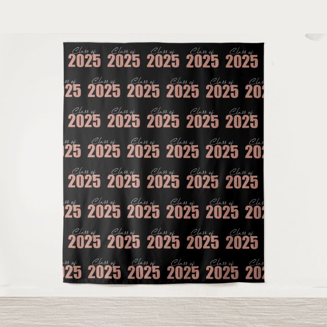 Tenture Classe de Parties scintillant d'or rose de 2025 Ph (Devant)
