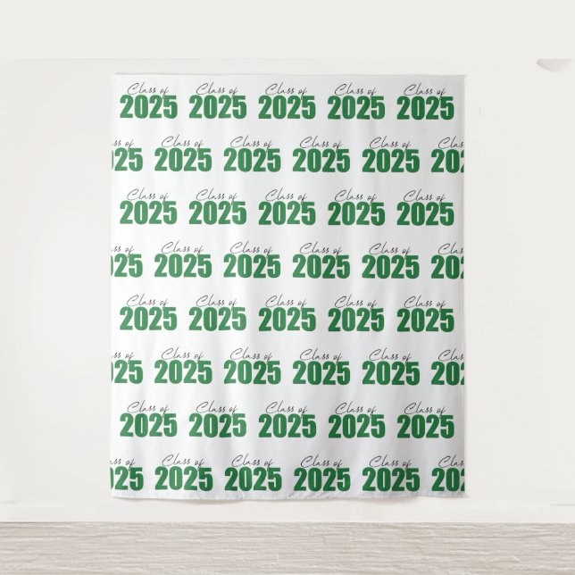 Tenture Classe de Parties scintillant vertes de 2025 Fond  (Devant)
