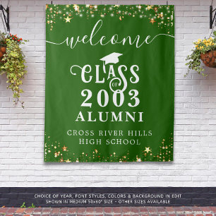 Tenture Classe Reunion Green Bienvenue Classe Année Alumi