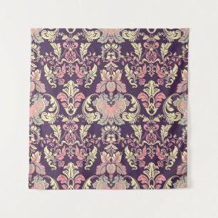 Tenture Classique baroque, papier peint vintage à fleurs.