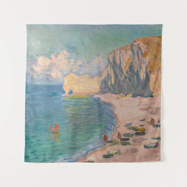 Tenture Claude Monet - Etretat : Plage et Falaise d'Amont (Devant)