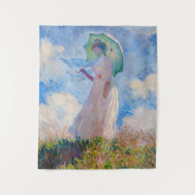 Tenture Claude Monet - Femme avec Parasol face à gauche (Devant)