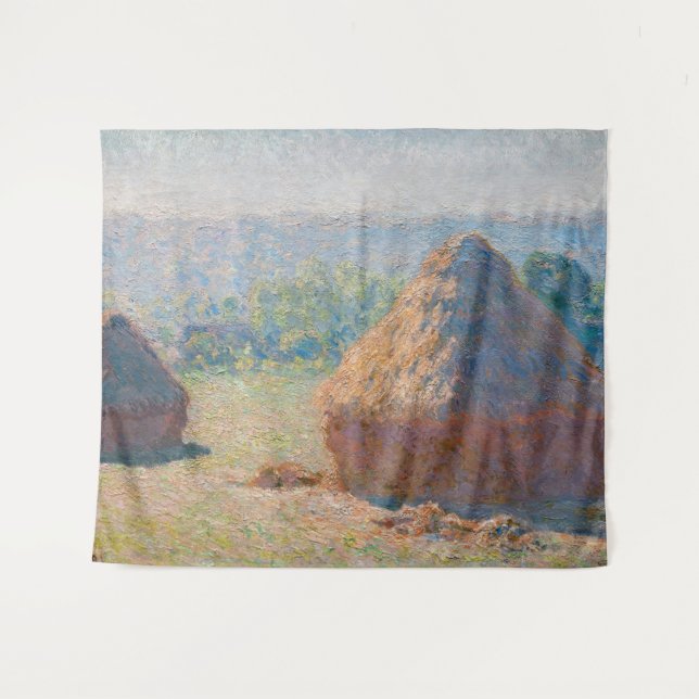 Tenture Claude Monet - Haystacks, fin de l'été (Devant (Horizontal))