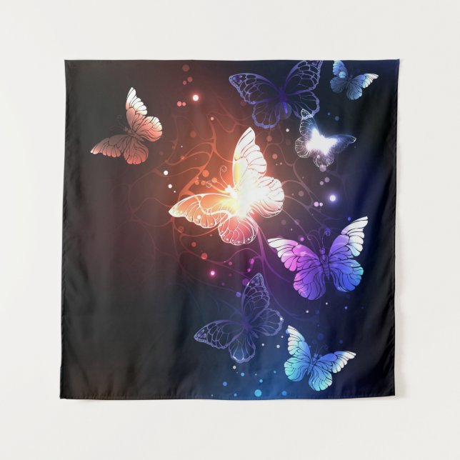 Tenture Clowing Night Butterflies (Devant (Horizontal))