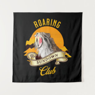 Tenture Club de l'Aventure du Crépuscule au Tigre à Sabre 