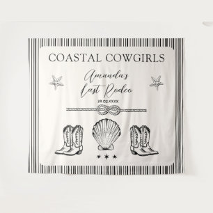 Tenture Coastal Cowgirl Dernier Rodéo Bachelorette Party