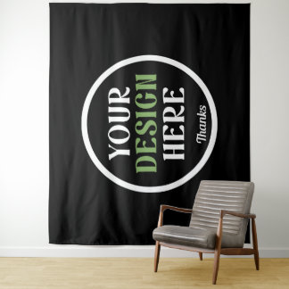 Tenture Code QR de logo noir personnalisé pour la marque c