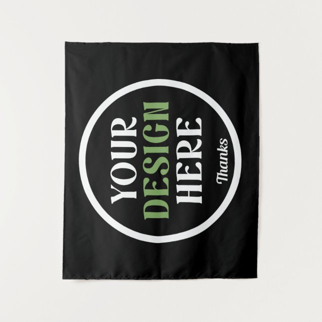 Tenture Code QR de logo noir personnalisé pour la marque c (Devant)