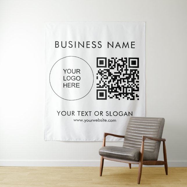 Tenture Code QR du logo de la partie de l'événement (En situation)