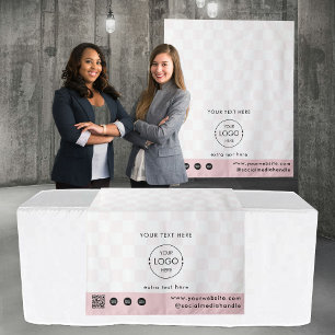 Tenture Code QR Logo de la boutique éphémère Tapis de tabl
