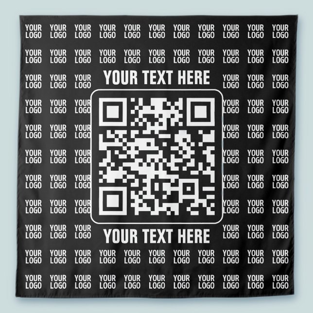 Tenture Code QR promotionnel (modifiable) avec motif de lo (Créateur téléchargé)
