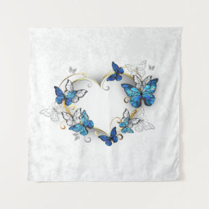 Tenture Coeur bijoux avec papillons Morpho