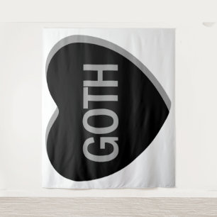 Tenture Coeur de bonbons - Goth