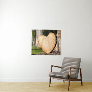 Tenture coeur en bois