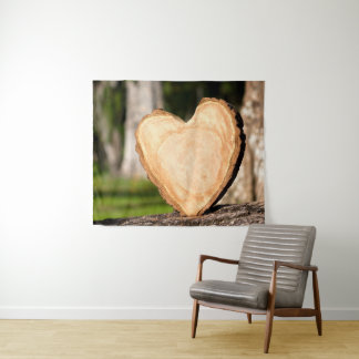 Tenture coeur en bois
