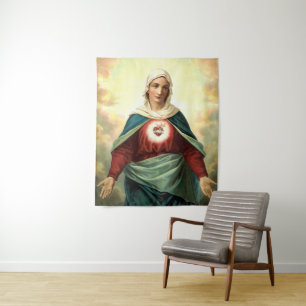 Tenture Cœur Immaculé Vierge Marie