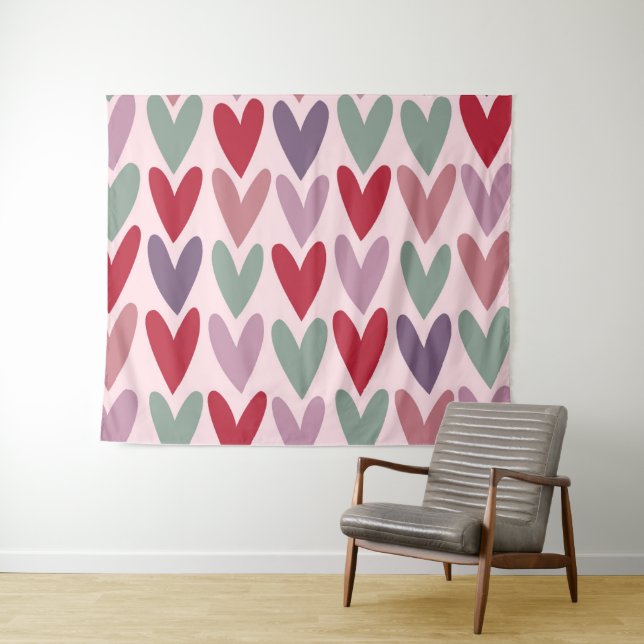 Tenture Coeurs 5 (En situation (horizontale))