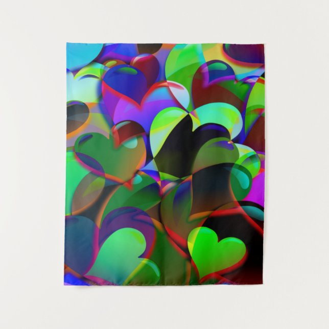 Tenture Coeurs colorés (Devant)