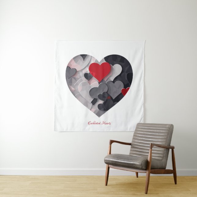 Tenture Coeurs enchantés (En situation)