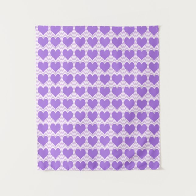 Tenture Cœurs violets (Devant)