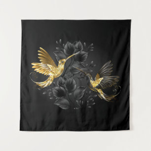Tenture Colibri noir et or