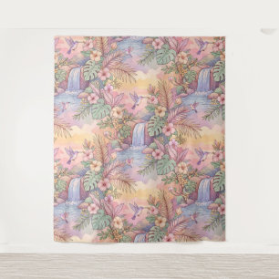 Tenture Colibris Hibiscus Cascade Joie