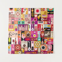 Collage d'art, illustration vintage musicale. Patc