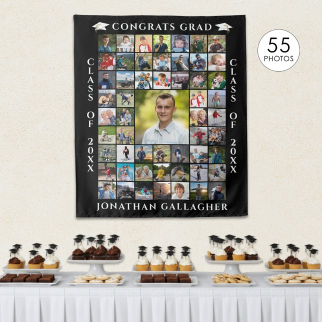 Tenture Collage de 55 photos pour la remise de diplômes Fé (Créateur téléchargé)