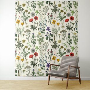 Tenture Collage de fleurs sauvages