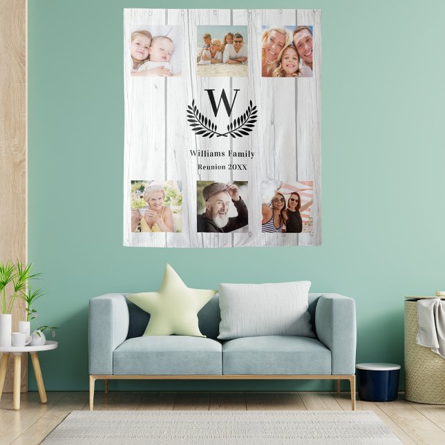 Tenture Collage de photos personnalisé avec monogramme pou (Créateur téléchargé)