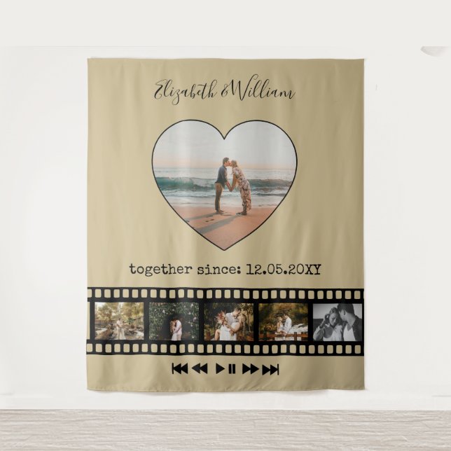 Tenture Collage de six photos de film inspirant pour fond (Devant)