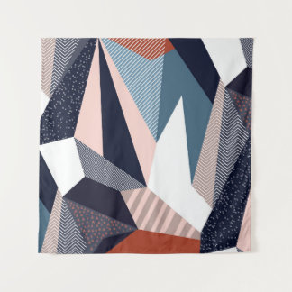 Tenture Collage géométrique moderne, motif transparent.