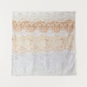 Tenture Collection de cheminée en dentelle fleurie sans so
