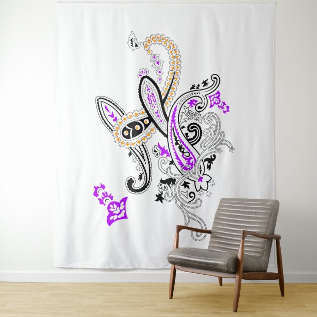 Tenture Collection de paisley botanique de luxe (En situation)