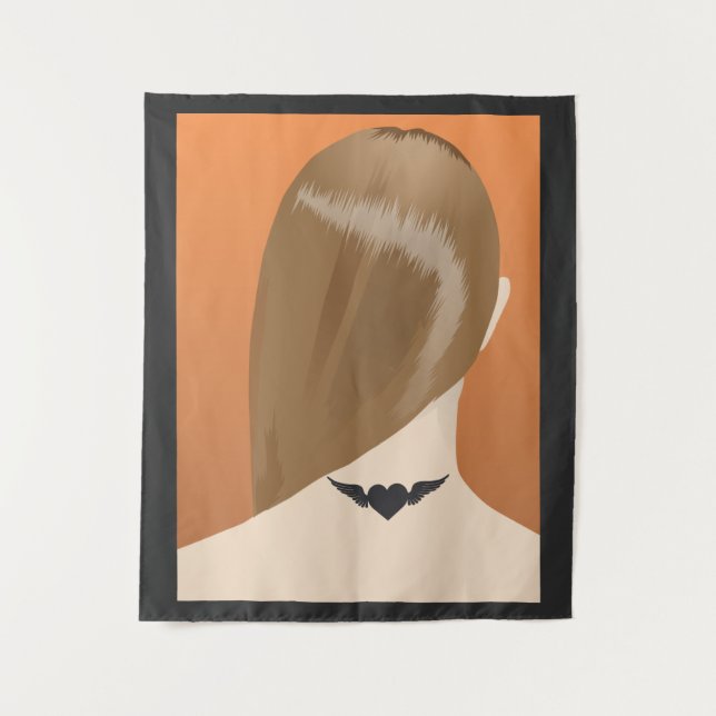 Tenture Collection De Tatouages Neck De Femme Imprimer, No (Devant)