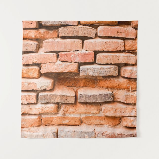 Tenture Collier vieux mur de brique arrière - plan et text (Devant)