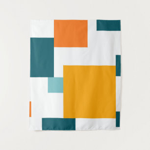 Tenture Coloré, moderne, jouant carré motif géométrique