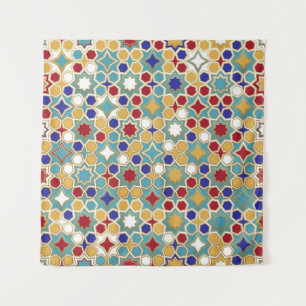 Tenture Colorée mosaïque islamique Motif sans couture