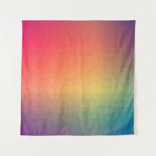 Tenture Colorful rainbow gradient geometric (Devant)