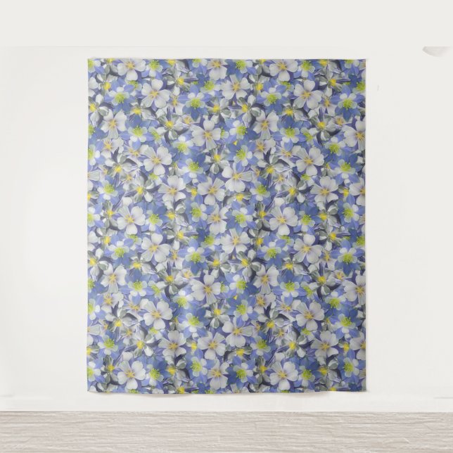 Tenture Columbines Motif sans couture (Devant)