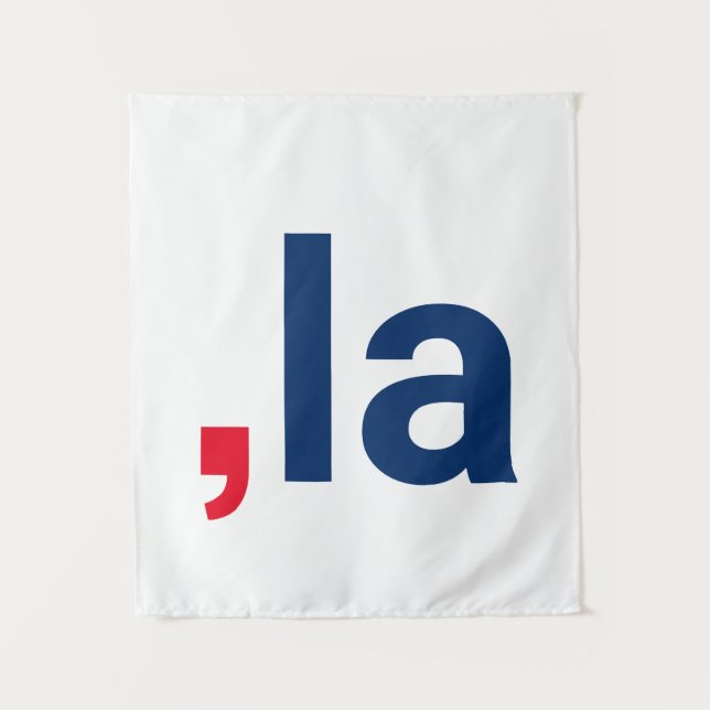 Tenture Comma La kamala drôle prononciation patriotique (Devant)