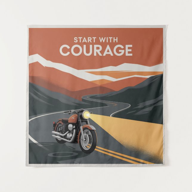 Tenture Commencez Avec Courage (Devant)