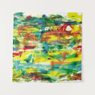 Tenture composition abstraite de peinture à l'huile dessi