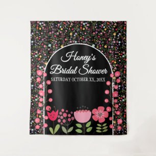 Tenture Conception de Baby Shower "Fleurs Sauvages Printan