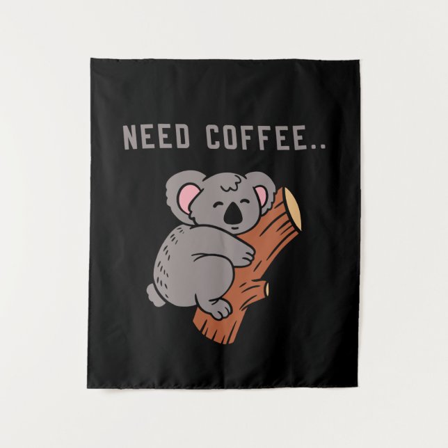 Tenture Conception de café amusant (Devant)