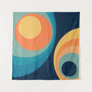 Tenture Conception de cercles rétro colorés