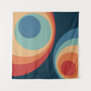 Tenture Conception de cercles rétro colorés