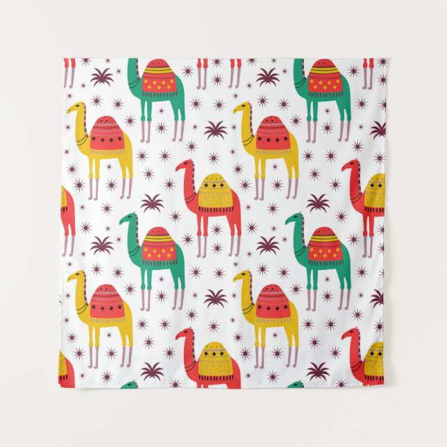 Tenture Conception de couleur à plat motif Camel (Devant)