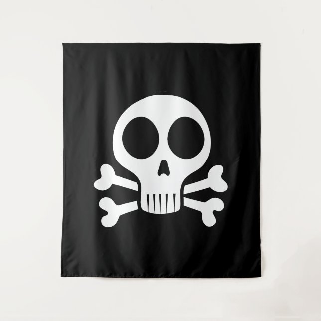 Tenture Conception de crâne de pirate (Devant)