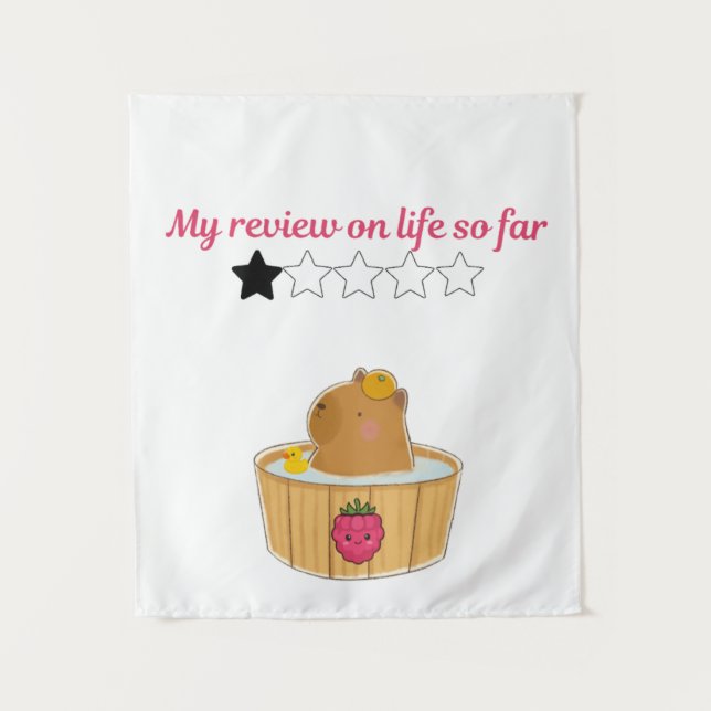 Tenture Conception de dessin animé de capybara kawaii mign (Devant)